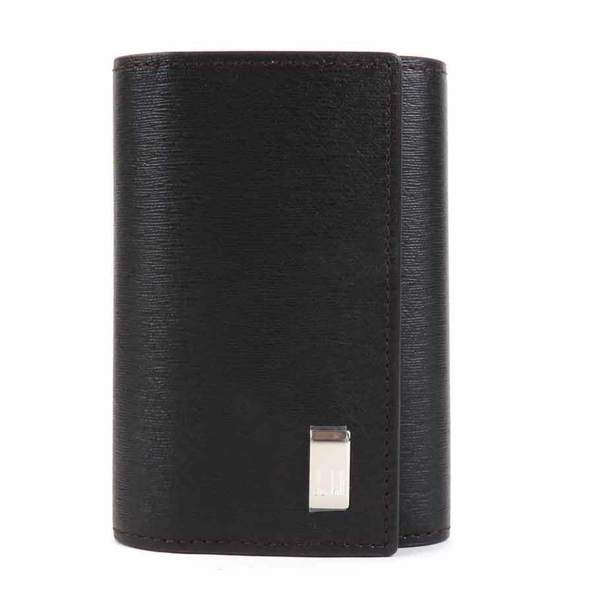Dunhill Key Case Leather Dark Brown Men's